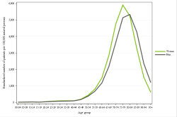 Rates by sex
