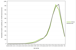 Rates by sex