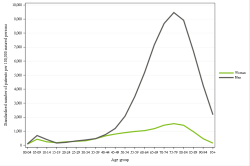 Rates by sex