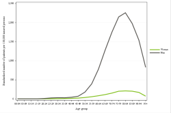 Rates by sex