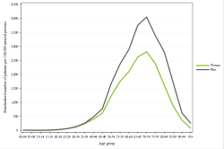 Rates by sex