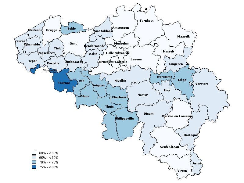 Proportion of patients with a high Usual Provider Continuity Index (UPC ≥ 0.75)
