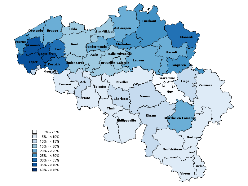 Proportion of adult (50+) diabetics receiving only glucose-lowering drugs (excluding insulin) with a convention/passport/care trajectory, per district, 2016