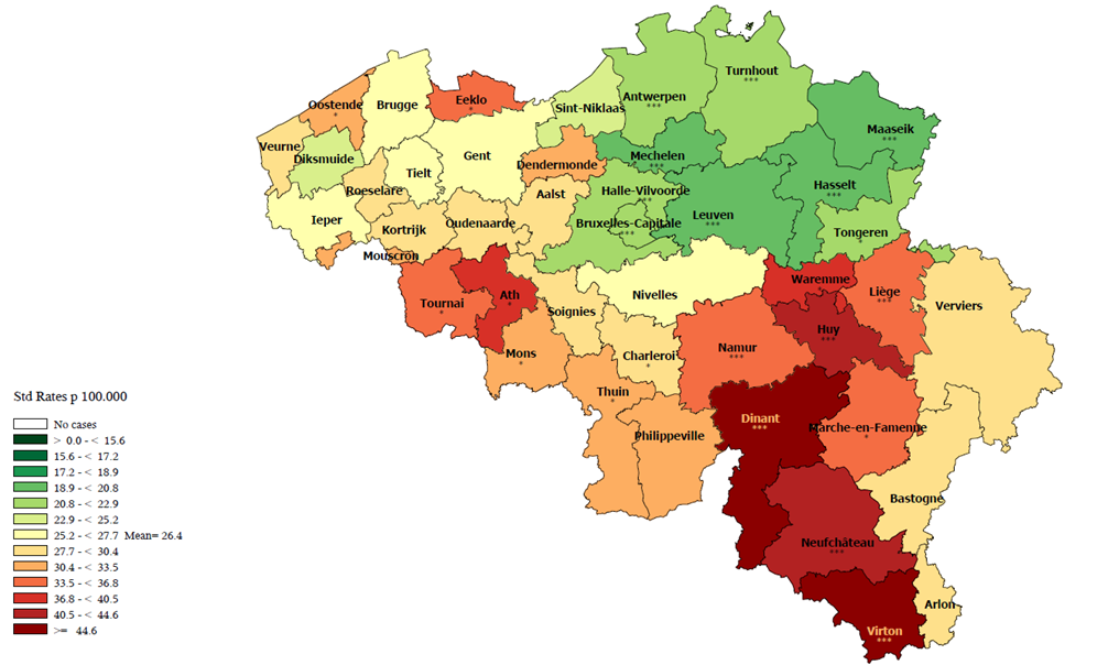 Suicide Premature mortality in Men (1-74 year) (2003-2009)